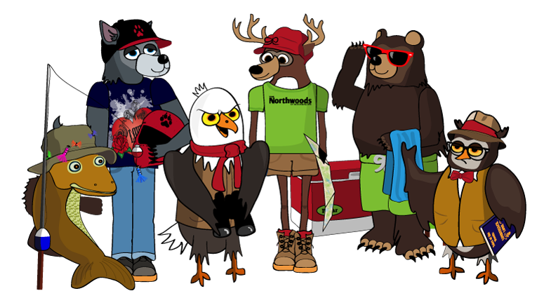 Northwoods Personality App Characters